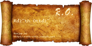 Ráth Ottó névjegykártya